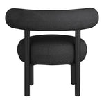 Bordeaux Boucle Fabric Upholstered Accent Chair in Black