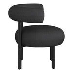 Bordeaux Boucle Fabric Upholstered Accent Chair in Black