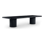 Belinda 96" / 144" Solid Wood And Oak Veneer Dining Table (3 Boxes) in Black
