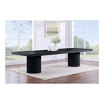 Belinda 96" / 144" Solid Wood And Oak Veneer Dining Table (3 Boxes) in Black
