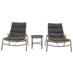 Sunset 3-Piece Conversation Set in Gray