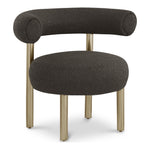Bordeaux Boucle Fabric Upholstered Accent Chair in Brown