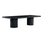 Belinda 96" / 144" Solid Wood And Oak Veneer Dining Table (3 Boxes) in Black