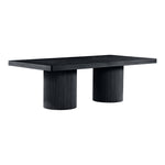 Belinda 96" / 144" Solid Wood And Oak Veneer Dining Table (3 Boxes) in Black