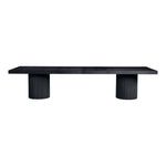 Belinda 96" / 144" Solid Wood And Oak Veneer Dining Table (3 Boxes) in Black