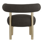 Bordeaux Boucle Fabric Upholstered Accent Chair in Brown
