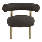 Bordeaux Boucle Fabric Upholstered Accent Chair in Brown