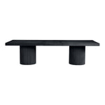 Belinda 96" / 144" Solid Wood And Oak Veneer Dining Table (3 Boxes) in Black