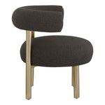 Bordeaux Boucle Fabric Upholstered Accent Chair in Brown