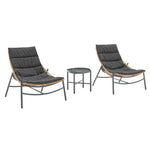 Sunset 3-Piece Conversation Set in Gray