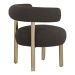 Bordeaux Boucle Fabric Upholstered Accent Chair in Brown