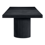 Belinda 96" / 144" Solid Wood And Oak Veneer Dining Table (3 Boxes) in Black