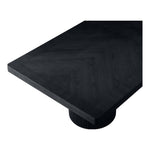 Belinda 96" / 144" Solid Wood And Oak Veneer Dining Table (3 Boxes) in Black
