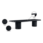Belinda 96" / 144" Solid Wood And Oak Veneer Dining Table (3 Boxes) in Black
