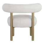 Bordeaux Boucle Fabric Upholstered Accent Chair in Cream