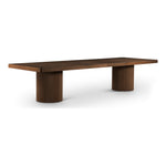 Belinda 96" / 144" Solid Wood And Oak Veneer Dining Table (3 Boxes) in Brown