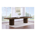 Belinda 96" / 144" Solid Wood And Oak Veneer Dining Table (3 Boxes) in Brown