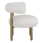 Bordeaux Boucle Fabric Upholstered Accent Chair in Cream