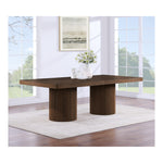Belinda 96" / 144" Solid Wood And Oak Veneer Dining Table (3 Boxes) in Brown