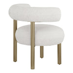 Bordeaux Boucle Fabric Upholstered Accent Chair in Cream