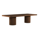 Belinda 96" / 144" Solid Wood And Oak Veneer Dining Table (3 Boxes) in Brown