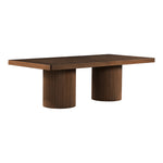 Belinda 96" / 144" Solid Wood And Oak Veneer Dining Table (3 Boxes) in Brown