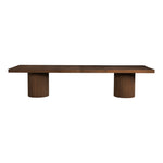 Belinda 96" / 144" Solid Wood And Oak Veneer Dining Table (3 Boxes) in Brown