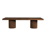 Belinda 96" / 144" Solid Wood And Oak Veneer Dining Table (3 Boxes) in Brown