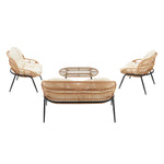 Pine 4-Piece Conversation Set in Cream