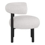 Bordeaux Boucle Fabric Upholstered Accent Chair in Cream