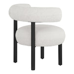 Bordeaux Boucle Fabric Upholstered Accent Chair in Cream