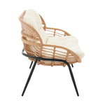 Pine 4-Piece Conversation Set in Cream