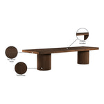 Belinda 96" / 144" Solid Wood And Oak Veneer Dining Table (3 Boxes) in Brown
