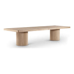 Belinda 96" / 144" Solid Wood And Oak Veneer Dining Table (3 Boxes) in Natural
