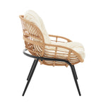 Pine 4-Piece Conversation Set in Cream