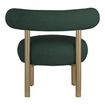Bordeaux Boucle Fabric Upholstered Accent Chair in Green