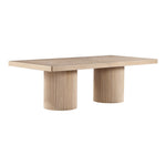 Belinda 96" / 144" Solid Wood And Oak Veneer Dining Table (3 Boxes) in Natural