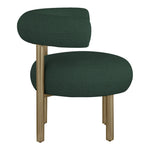 Bordeaux Boucle Fabric Upholstered Accent Chair in Green