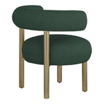 Bordeaux Boucle Fabric Upholstered Accent Chair in Green