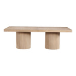 Belinda 96" / 144" Solid Wood And Oak Veneer Dining Table (3 Boxes) in Natural