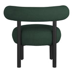 Bordeaux Boucle Fabric Upholstered Accent Chair in Green