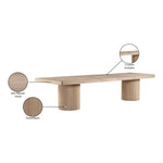 Belinda 96" / 144" Solid Wood And Oak Veneer Dining Table (3 Boxes) in Natural