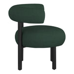 Bordeaux Boucle Fabric Upholstered Accent Chair in Green