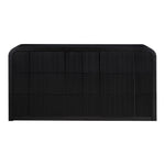 Fluted Solid Wood And Oak Veneer Dresser in Black