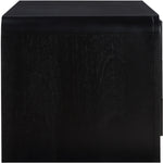 Fluted Solid Wood And Oak Veneer Dresser in Black