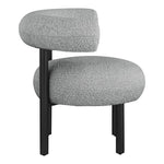 Bordeaux Boucle Fabric Upholstered Accent Chair in Grey