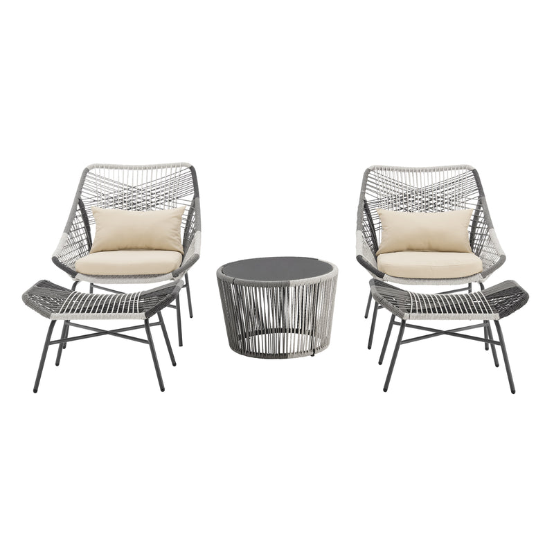 Ashland 5-Piece Conversation Set in Cream