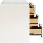 Fluted Solid Wood And Oak Veneer Dresser in Cream