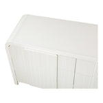 Fluted Solid Wood And Oak Veneer Dresser in Cream