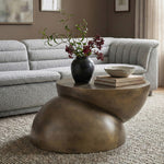 Boulder Iron Coffee Table in Gold